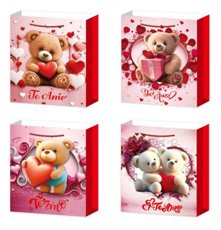 Пакет подарунковий С 69484 (720) 4 види, МАЛЕНЬКИЙ, ВИДАЄТЬСЯ ТІЛЬКИ МІКС ВИДІВ