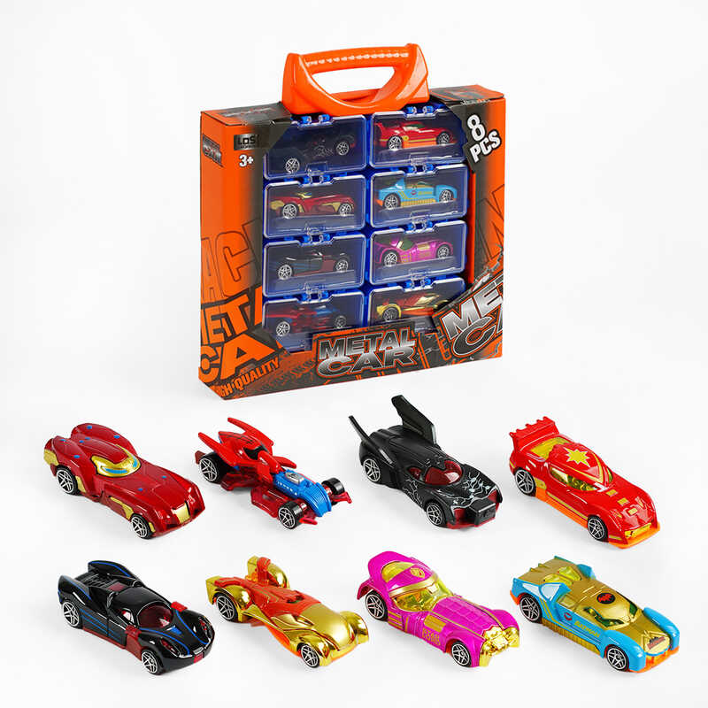 Набір машин 3102-4 (60/2) 8 металопластикових машин, окремі контейнери, в коробці