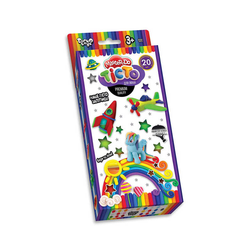 гр Тісто для ліплення "Master Do" TMD-15-01U УКР. (20) "Danko Toys", 20 кольорів*20г, коробка