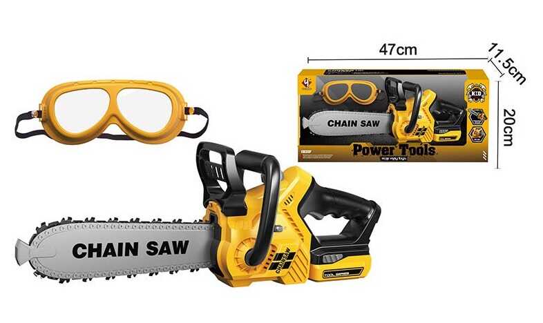 Пила T 058 (24/2) звук, підсвічування, автоматичне обертання пиляльного ланцюга, на батарейках, в коробці