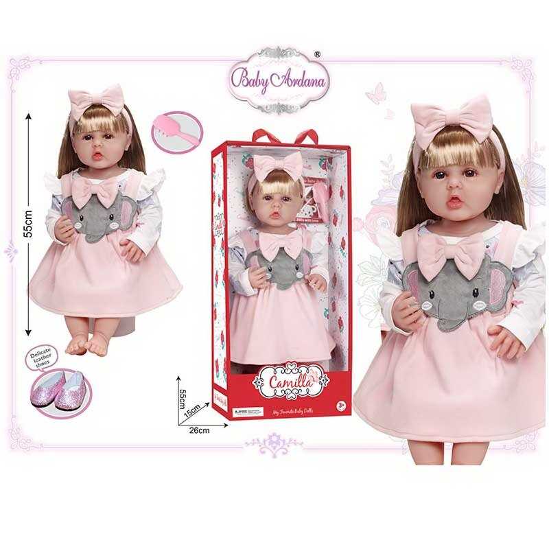 Лялька A 920 C (12/2) гумова, висота - 52 см, прошите волосся, рухомі кінцівки, щітка для волосся, взуття, в коробці