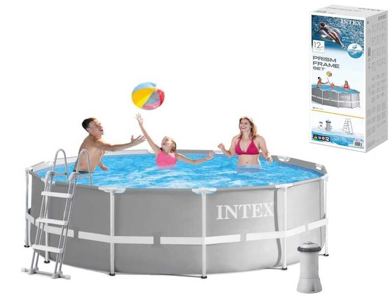 Intex Басейн каркасний 26716 NP (1) об`єм :8592л (90), розмір:366смх99см.,сходи, насос-фільтр (2006 л/год, драбина), в коробці