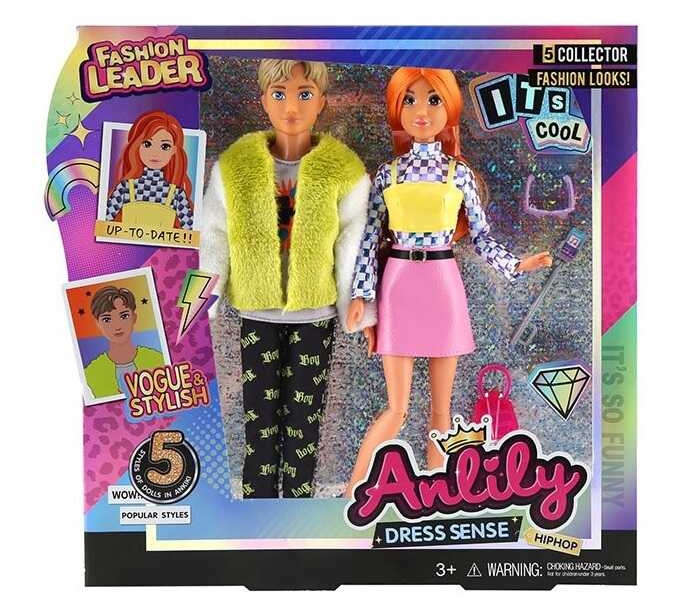 Лялька  616810 , 2 шт , висота: 30 см, знімний одяг та взуття, аксесуари, в коробці