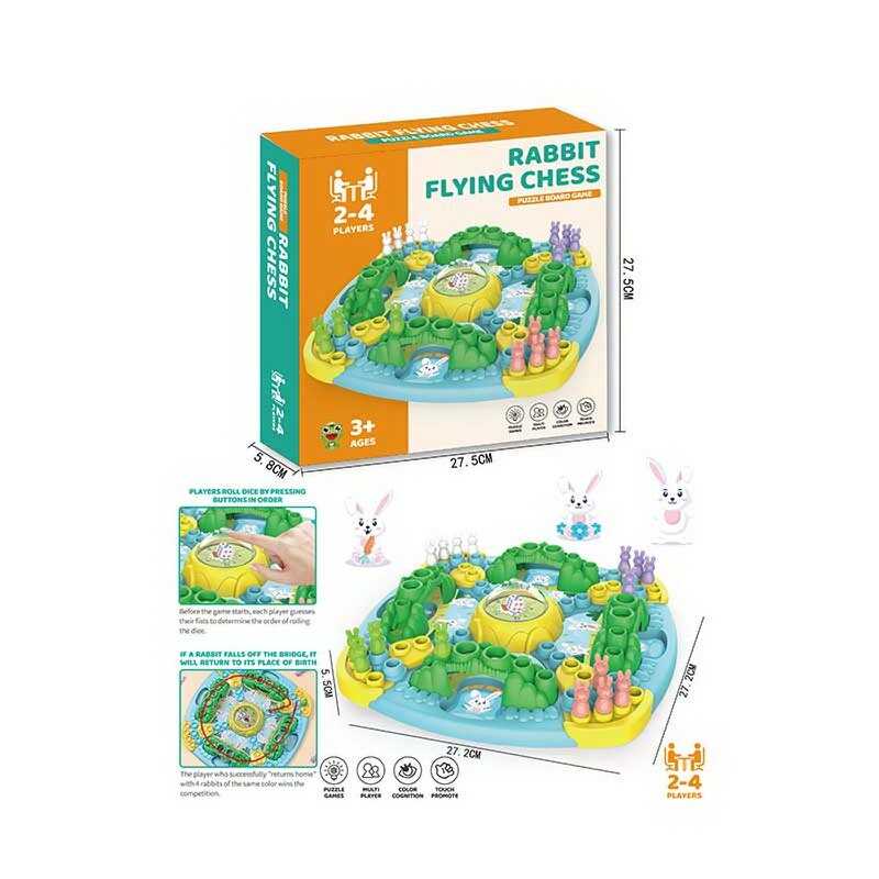 Гра 595-24 (54) гра-ходилка, фігурки зайчиків, гральний кубик, в коробці