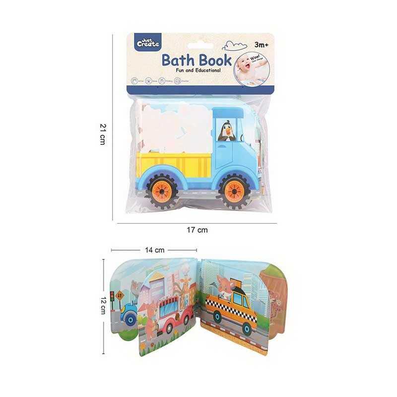 Книжечка для ванни BC 226 (408/2) 14*12 см, водна розмальовка, водонепроникні сторінки, пискавка, в пакеті