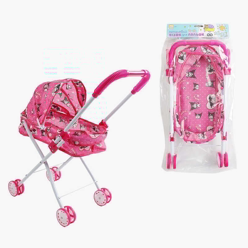 Візок для ляльок ТК 62-032 (24/2) "TK Group", складна конструкція, пупс до 35 см, металевий каркас, в пакеті