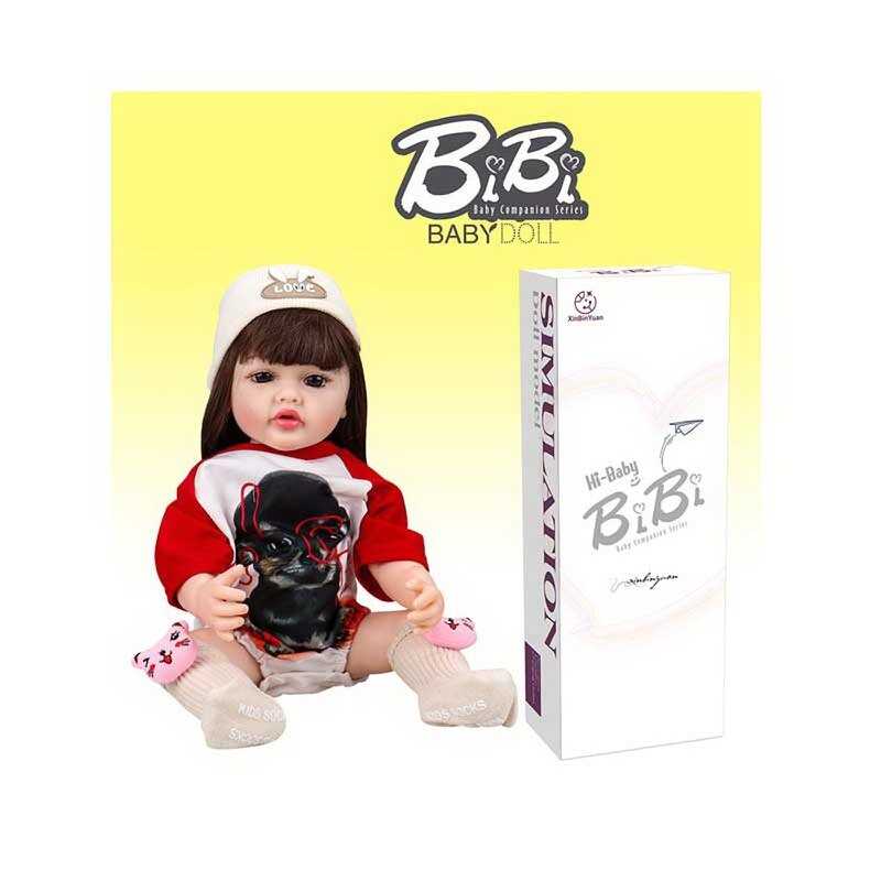 Лялька XBY 5532 IC (12) звуки, висота 52 см, гумова, пляшечка, памперс, соска, пов’язка, шкарпетки, в коробці