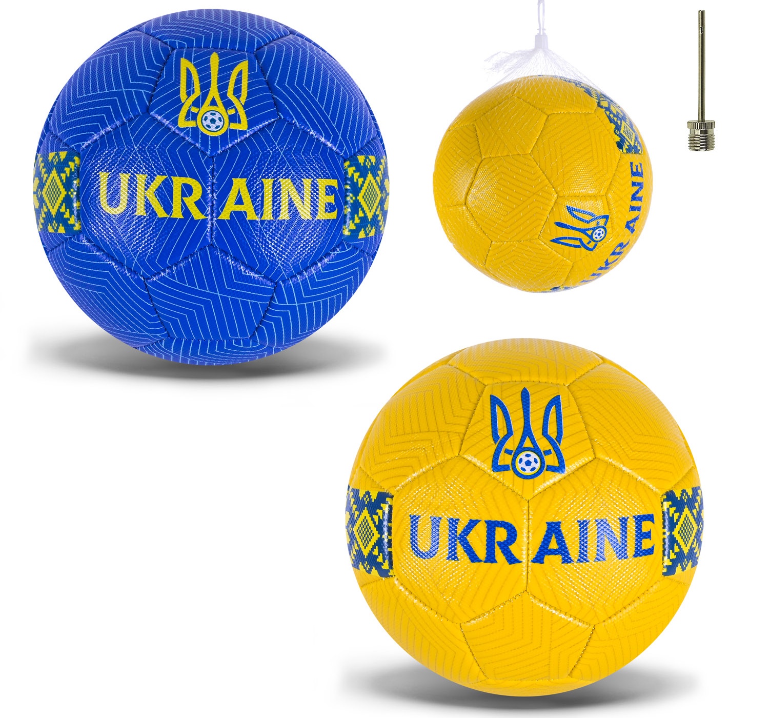 М'яч футбольний FU2582 "UKRAINE",  розмір 5, PVC , 320 гр , 2 кольори