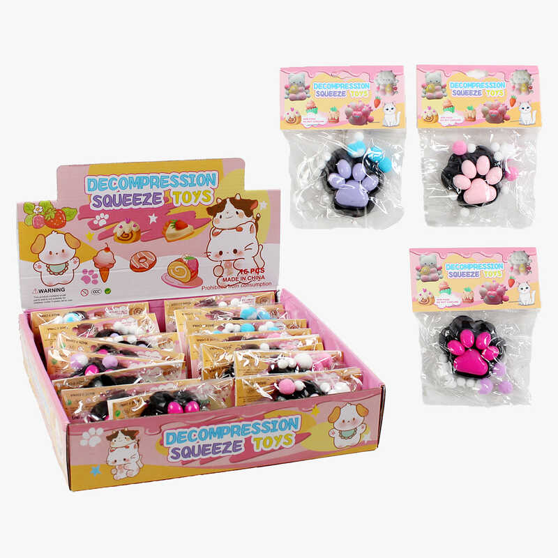 Гра антистрес С 70361 (24) ЦІНА ЗА 16 ШТУК В БЛОЦІ, “Лапка”, кульки