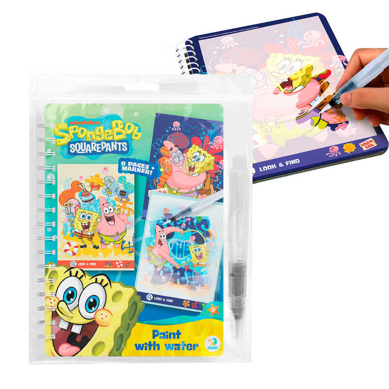 гр Водні розмальовки "Bob" 200642 (30) "DoDo", 8 сторінок, водний маркер, гра на пошук предметів, в пакеті