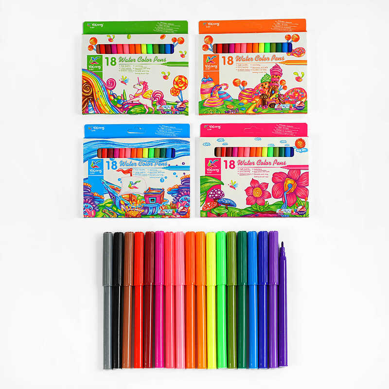 Фломастери С 37060 / 875088-12 (144) 18 кольорів, на водній основі, в коробці