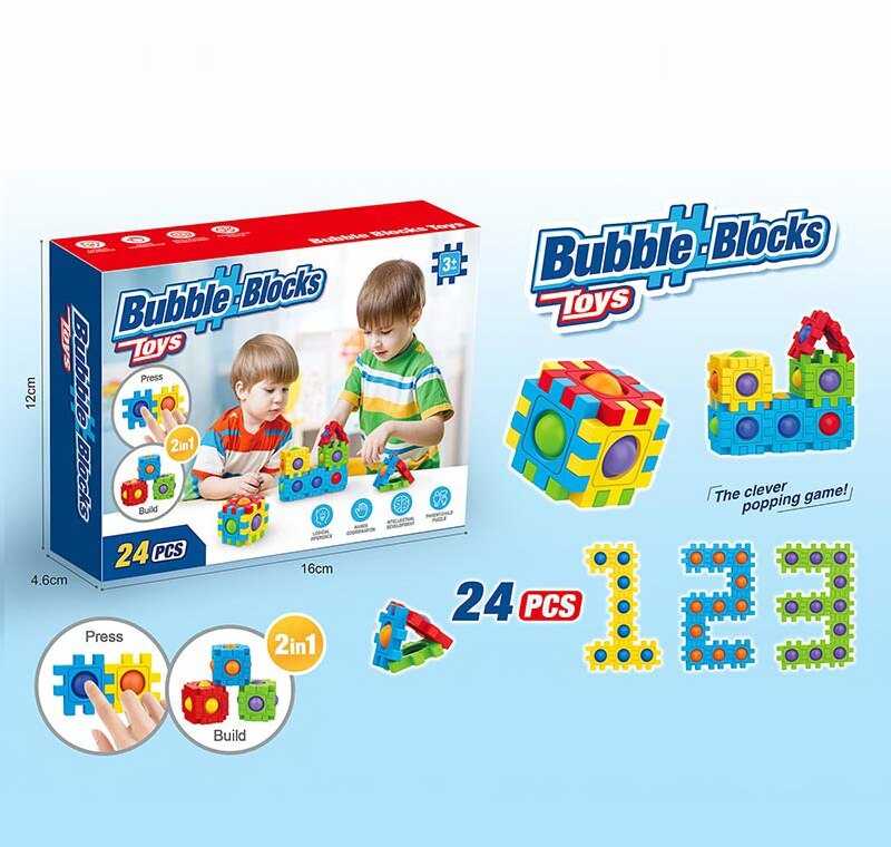 Конструктор KP 03 (72) 24 деталі, 2 в 1, поп-іт, в коробці