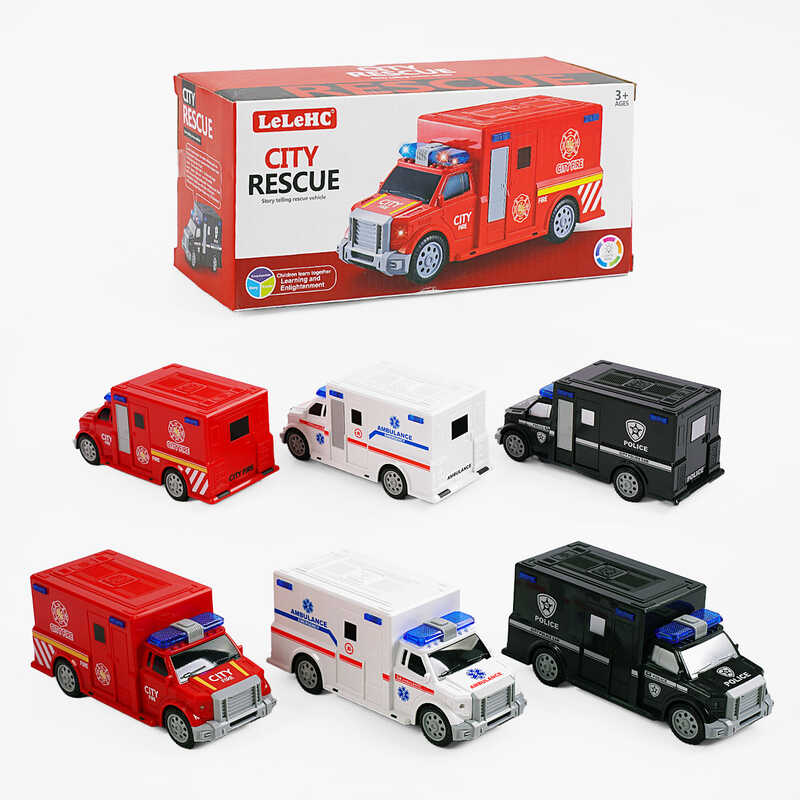 Машинка HC 034 (60) 3 види, спецтехніка, звук, підсвічування, колесо вільного ходу, в коробці, ВИДАЄТЬСЯ ТІЛЬКИ МІКС ВИДІВ