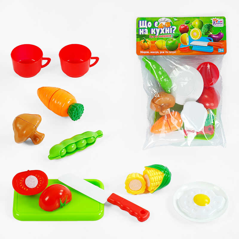 гр Продукти на липучках “Що є на кухні?” 65386 (240/2) "4FUN Game Club", 11 елементів, у пакеті