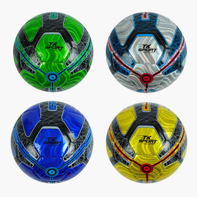 М`яч футбольний M 44473 (60) 4 види, вага 330-350 грамів, матеріал PU, балон гумовий, розмір №5, ВИДАЄТЬСЯ ТІЛЬКИ МІКС ВИДІВ