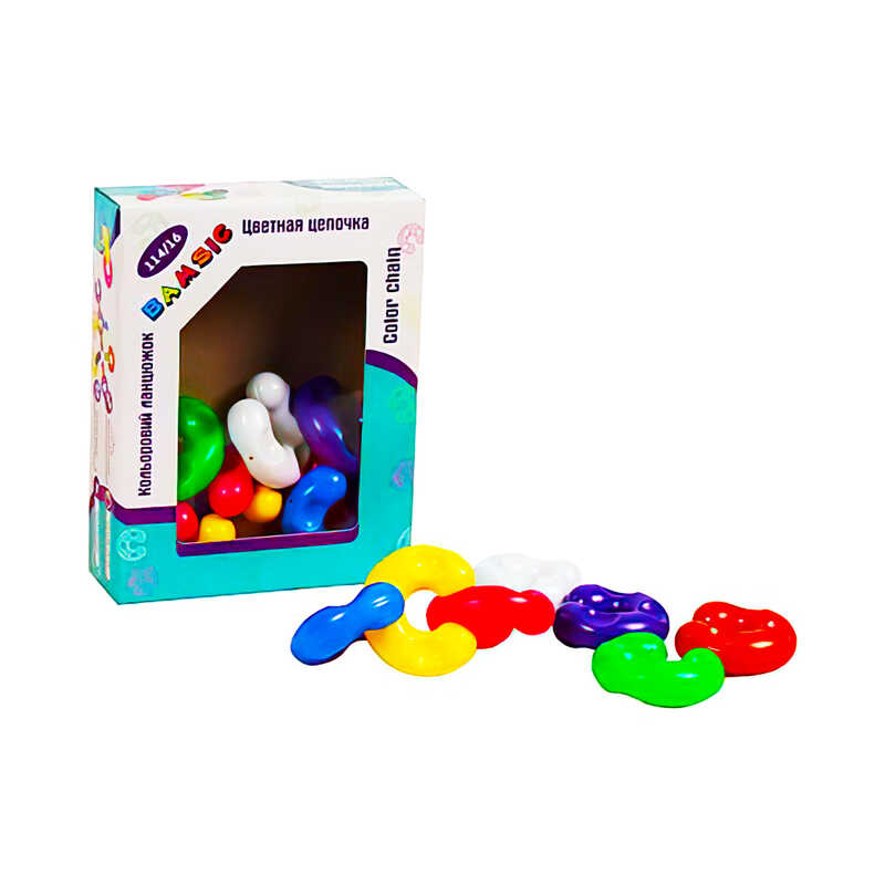 гр "Кольоровий ланцюжок №1" 114/16 (12) "BAMSIC", 14 елементів, в коробці