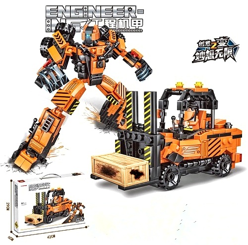 Конструктор  2в1 "Навантажувач" 933 , коробка, 452 + дет.