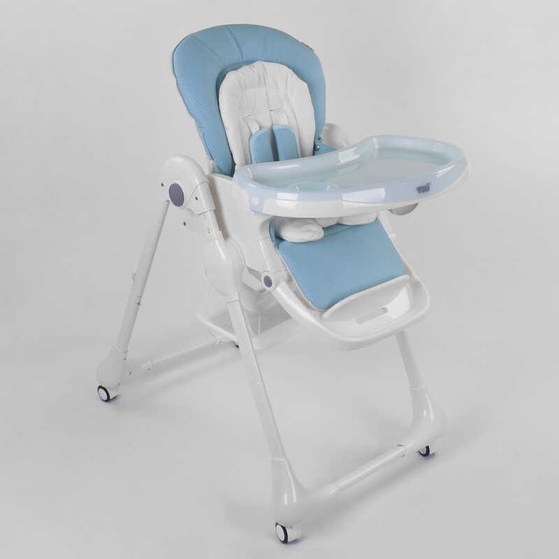 Стільчик для годування Toti W-48406 (1) м'який PU, м'який вкладиш, 4 колеса, знімний столик, в коробці