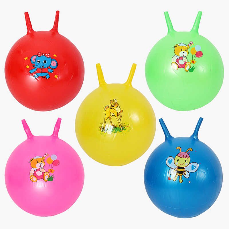 М`яч для фітнесу C 74519 (60) діаметр 35 см, висота з вушками - 40 см, у пакеті, ВИДАЄТЬСЯ МІКС