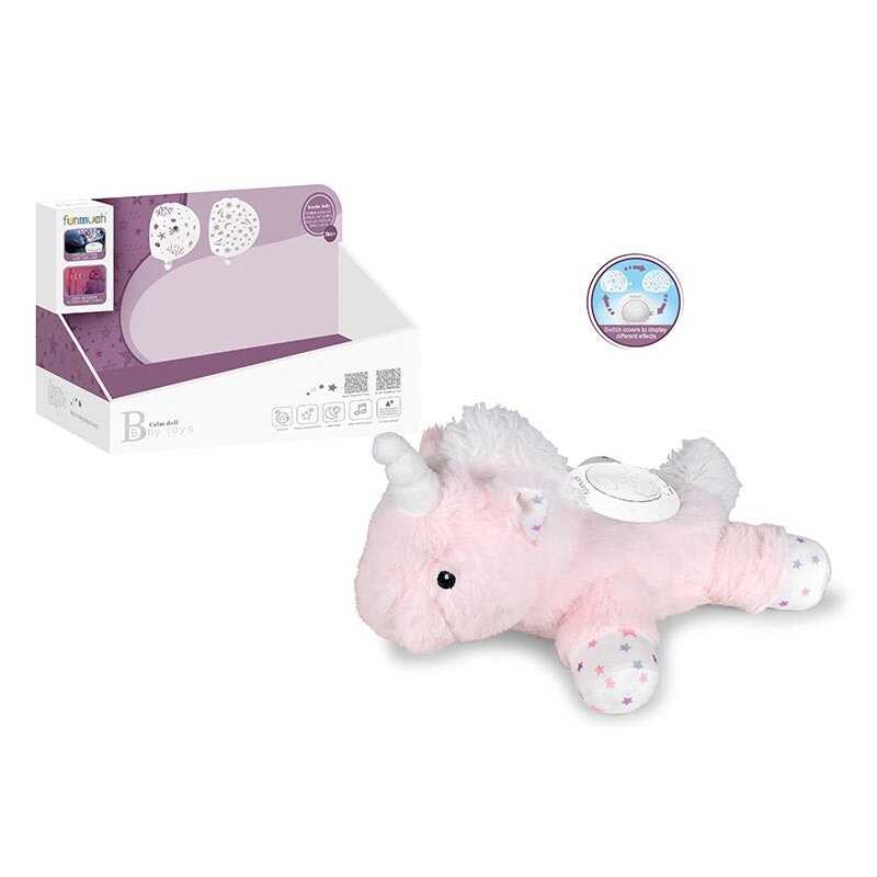 Нічник FM 666-63 (24) “Єдиноріг”, вбудований акумулятор, Type-C, сенсор плачу, проєктор, звуки, мелодія, підсвічування, в коробці