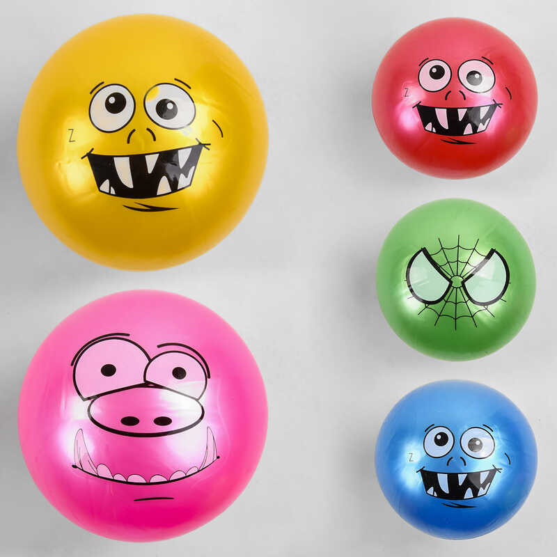 М'яч гумовий С 37845 (300) 5 кольорів, розмір 9", вага 70 грамів, ВИДАЄТЬСЯ ТІЛЬКИ МІКС ВИДІВ