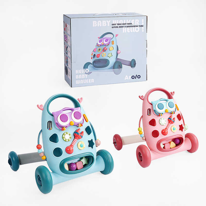 Каталка-Ходунки K 5 (6) 2 види, музика, підсвічування, сортрер, пальчикові ігри, брязкальця, в коробці