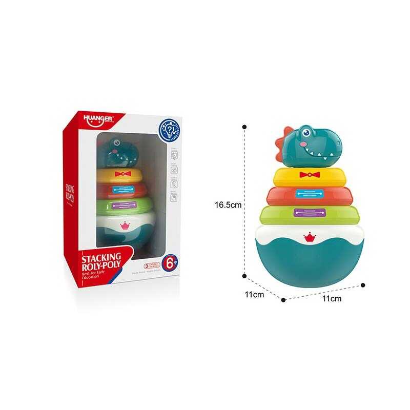 Пірамідка НЕ 0298 (36) нелягайко, 3 кільця брязкальця, гризунок, в коробці