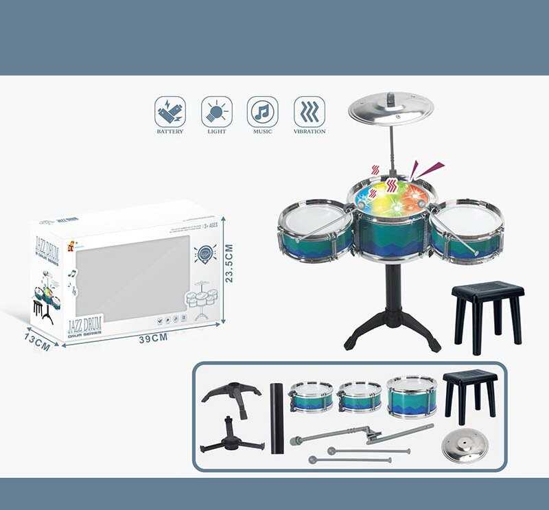 Барабан D 992-2 (24) звук, підсвічування, стілець, в коробці