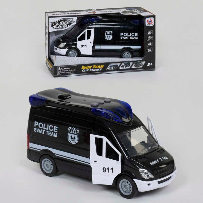 Машина Поліції 666-12 P (24) світло, звук, інерція, відкриваються двері, в коробці