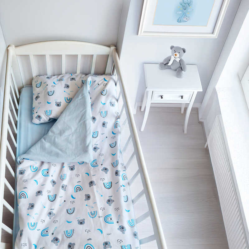 гр Змінний комплект постільної білизни "Веселка" 50219 (1) тканина ФЛАНЕЛЬ, розмір 120*60 см "Bimbo"