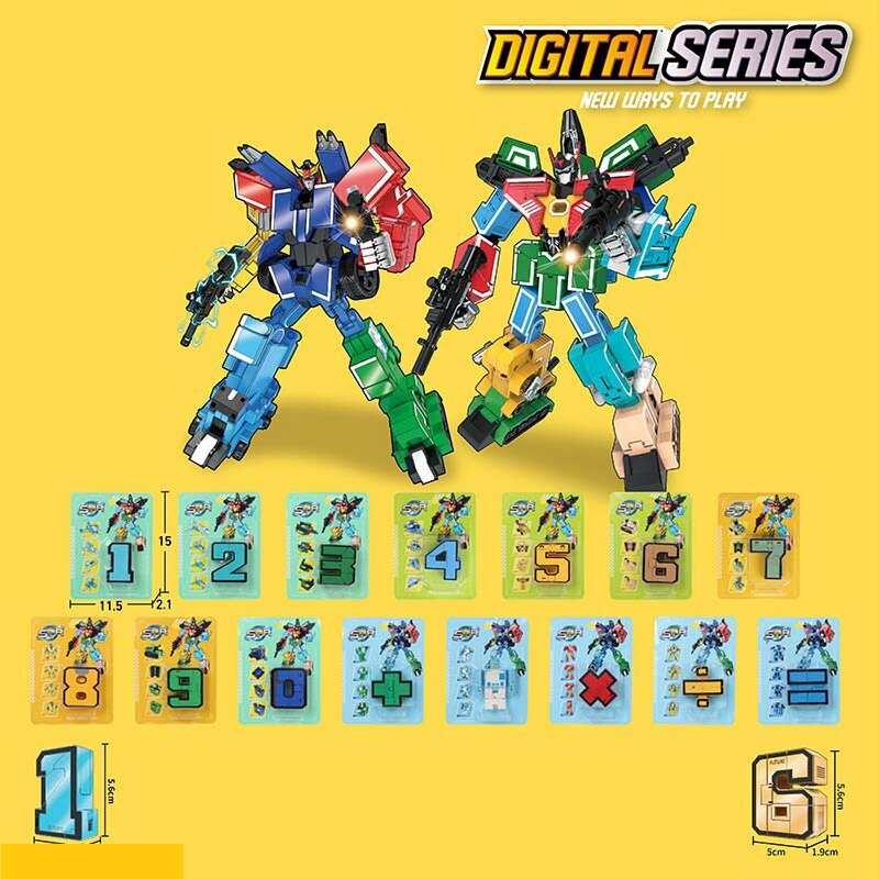 Трансформер 188-181 Y (420/2) 12 видів, цифри, машини, на листі, ВИДАЄТЬСЯ ТІЛЬКИ МІКС ВИДІВ