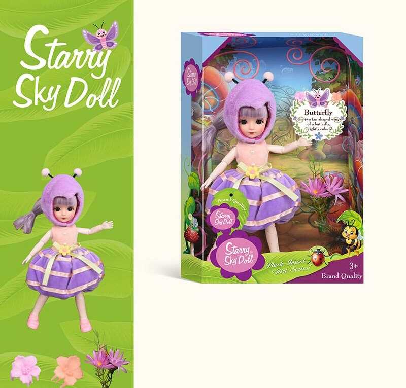 Лялька SK 047 C (64/2) "Метелик", висота 32 см, квіти, в коробці