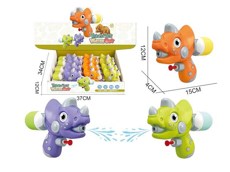 Водний пістолет BY 10 (18/2) ЦІНА ЗА 12 ШТУК В БЛОЦІ, “Динозаврик”