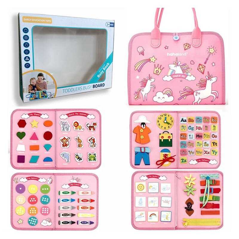 Логічна папка 432-17 A (40) фетр, цифри, англійський алфавіт, геометричні фігури, природні явища, тварини, ремінці, рухомі шестерні, липучки, в коробці