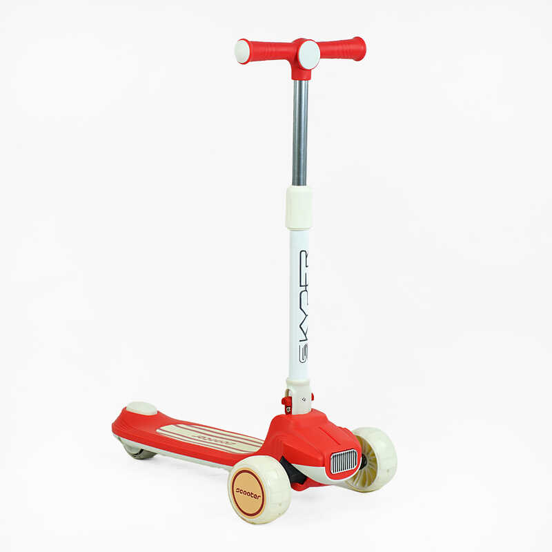 Самокат триколісний "Skyper" Y-80733 (8) колеса PU 125х40мм зі світлом, музика та підсвічування платформи, кермо складне, в коробці