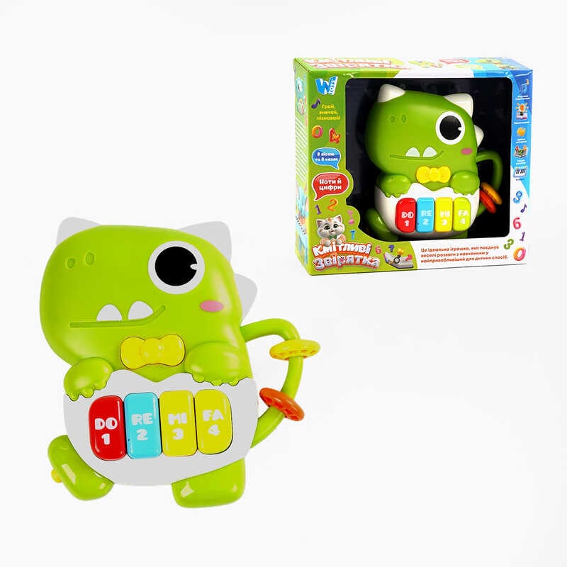 Піаніно музичне 64339 (48) "WToys", ОЗВУЧУВАННЯ УКРАЇНСЬКОЮ МОВОЮ, 8 пісень, 8 казок, цифри, підсвічування, намистини, в коробці