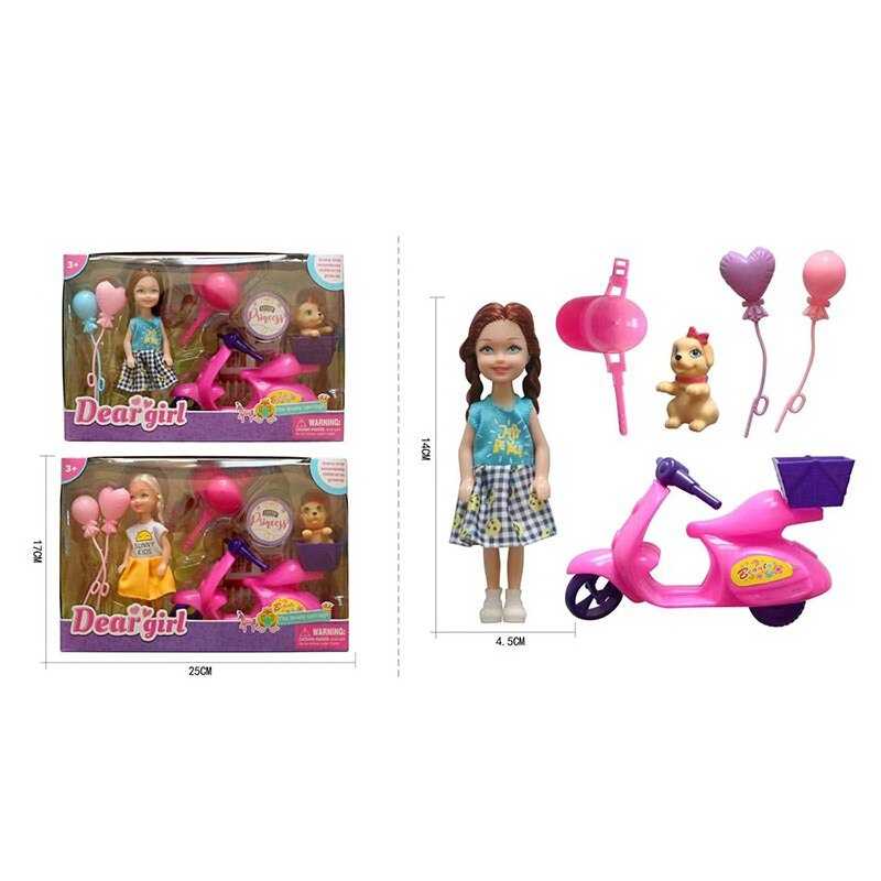 Лялька L 5-19 (96/2) 2 види, 14 см, аксесуари, в коробці