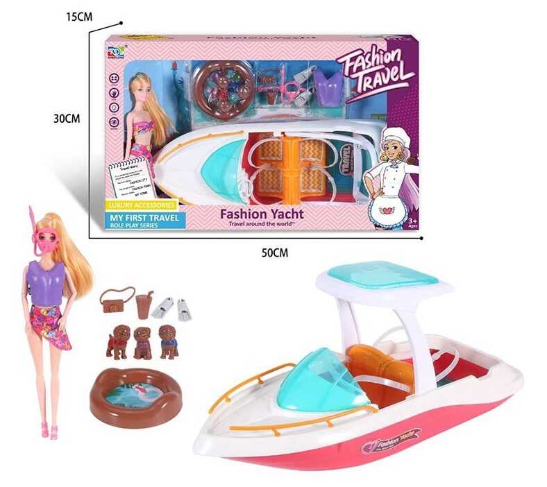 Лялька K 031 (16) катер, висота ляльки: 29 см, шарнірні суглоби, аксесуари, знімний одяг, в коробці