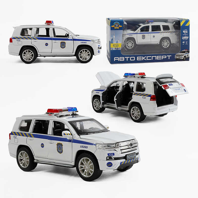 Машина 41153 (72/2) "Авто Експерт", масштаб 1:32, світло, звук, інерція, відчиняються двері, багажник, капот, в коробці