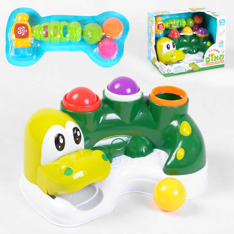 Музична стукалка 69411 (24/2) "TK Group", "Динозавр", на батарейках, світлові та звукові ефекти молоточка, в коробці