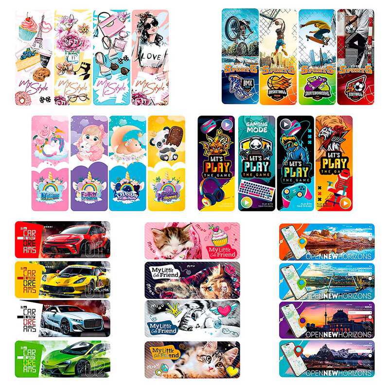 гр Набір ламінованих закладок для книг, 4шт. АП-0902 (56) "Апельсин" ВИДАЄТЬСЯ МІКС ВИДІВ