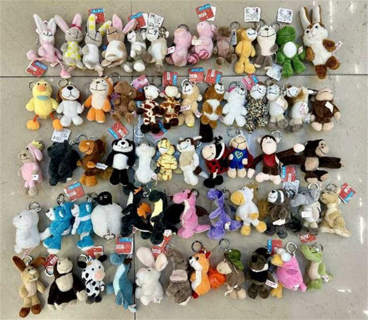 М'яка іграшка-брелок M 17952 (1500) ЦІНА ЗА 1 ШТУКУ, середня висота - 12.5 см, текстиль, кільце