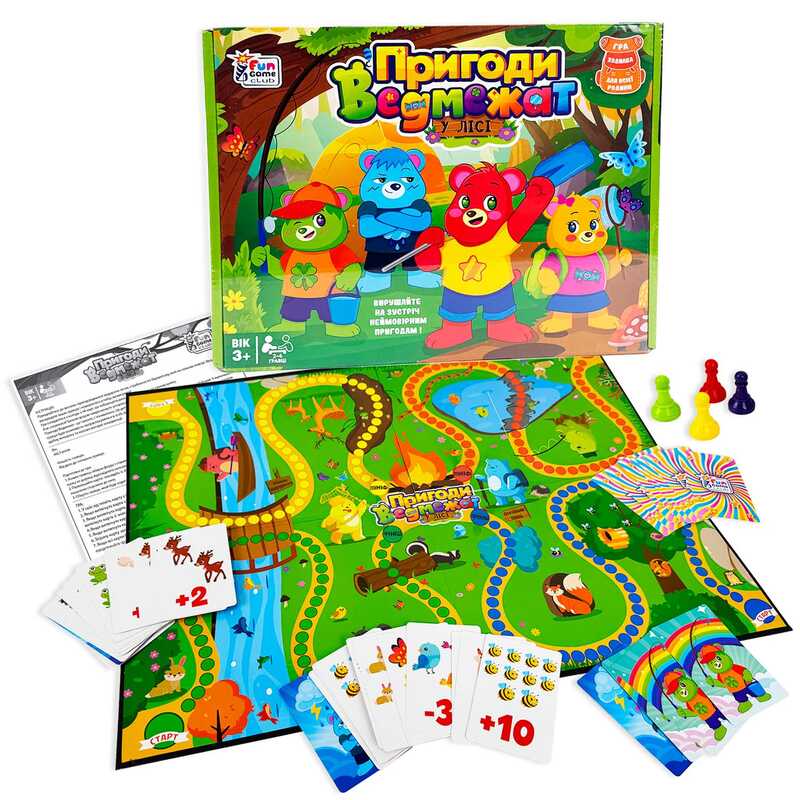 гр Настільна гра "Пригоди Ведмежат" 13485 (18) "4FUN Game Club", у коробці