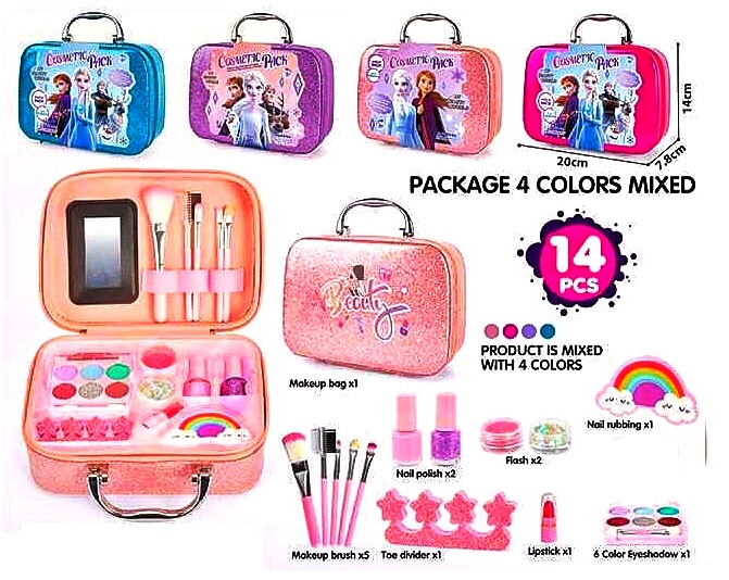 Набір косметики 3605 A , герої «Frozen», 2 види, у валізі