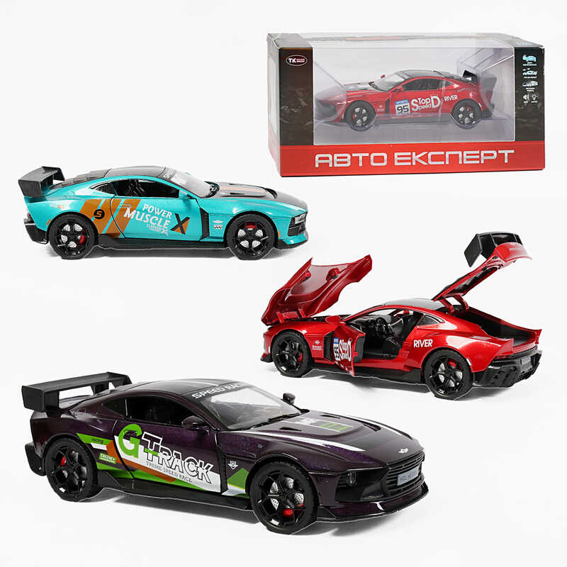 Машинка TX 43688 (48/2) "Авто Експерт", 3 види, металопластик, масштаб 1:22, світло, звук, інерція, відчиняються двері, багажник та капот, в коробці, ВИДАЄТЬСЯ МІКС