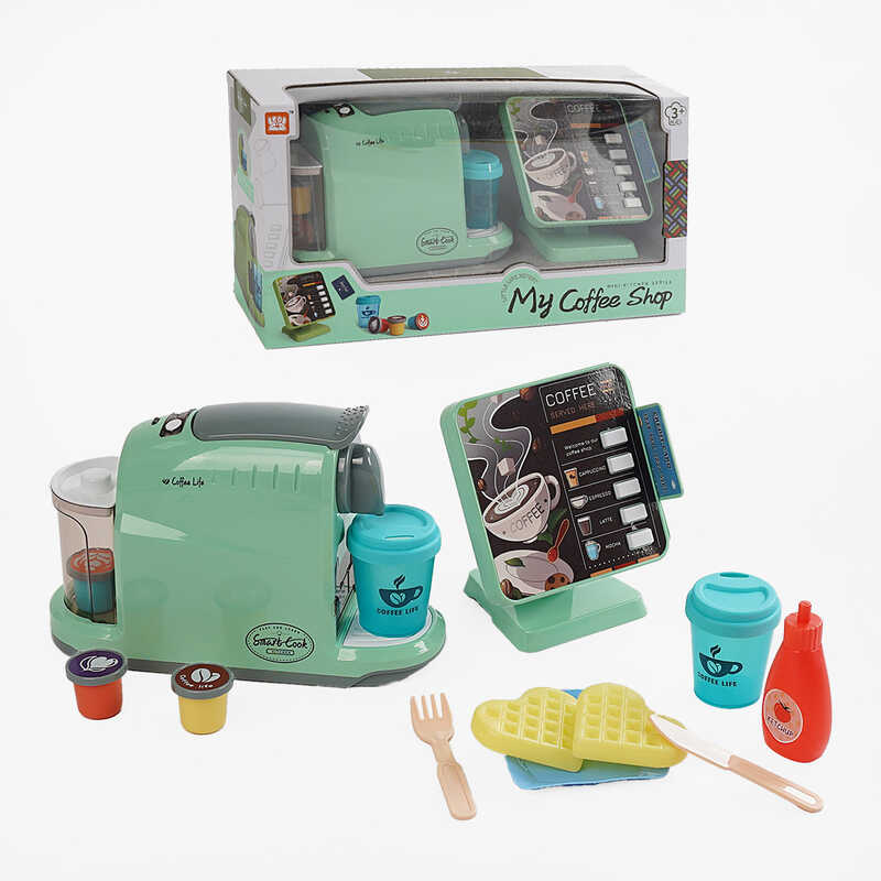 Кав’ярня LD 6610 A Штрих = 00231 (24/2) кавомашина, касовий апарат, звук, підсвічування, ллється вода, аксесуари, капсули з кавою, в коробці