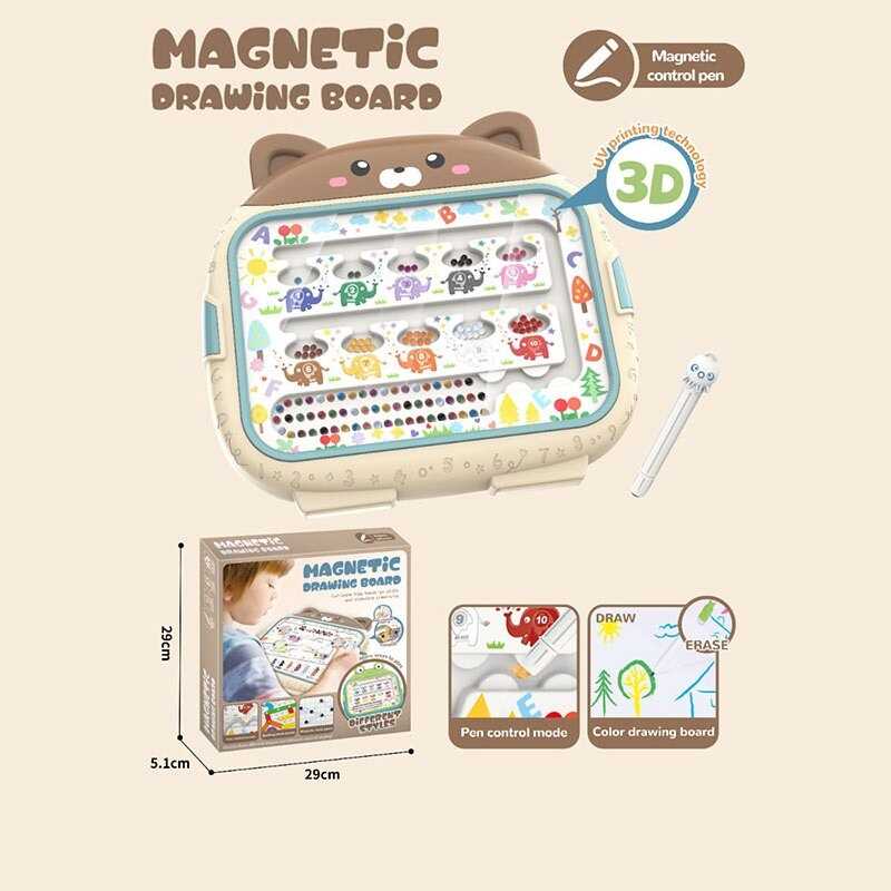 Магнітна гра 666-7 B (72) “Песик”, магнітний стилус, сортер, кульки, в коробці