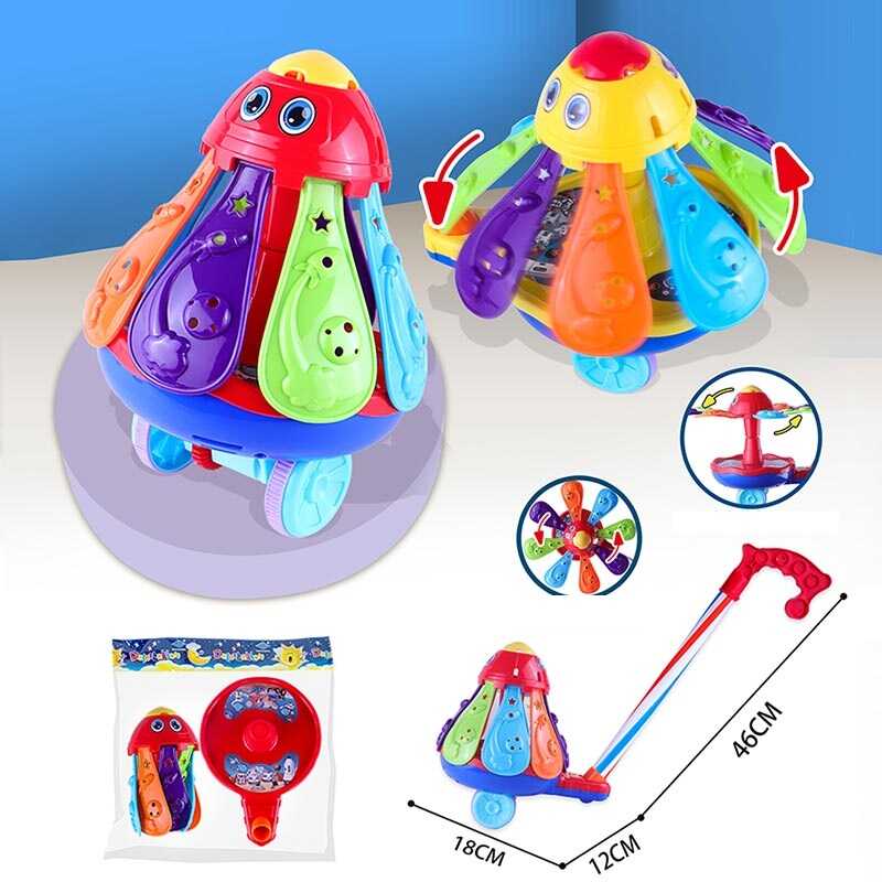 Каталка 393 (72/2) 2 види, “Карусель”, на паличці, з дзвіночком, у пакеті