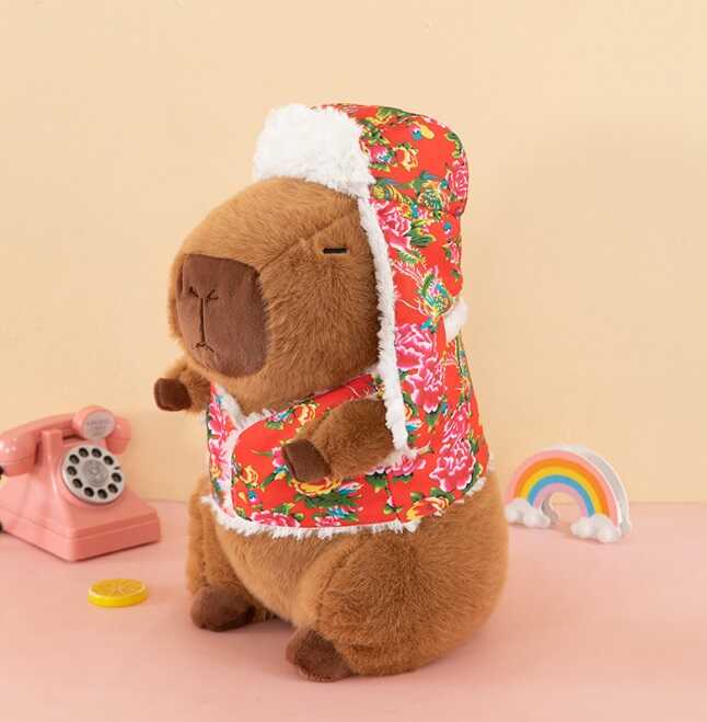 М`яка іграшка M 18194 (75) “Капібара”, висота - 35 см, шапка-вушанка