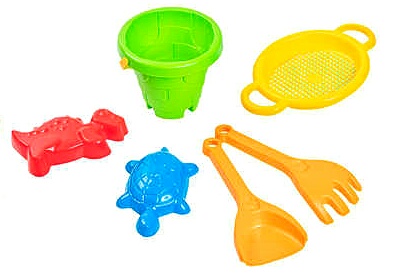 Пісочний набір "Вежа" , 6 ел. , 39284 , "Tigres" , мікс видів , в сітці